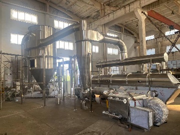 土耳其客戶定制振動流化床整套設(shè)備